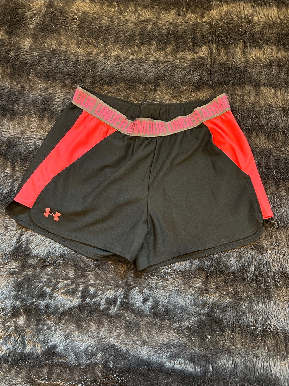 Under Armour Black and Pink Women's Performance Shorts